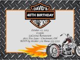 Motorcycle Birthday Party Invitations Motorcycle Custom Designed Birthday Invitation with or