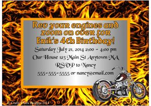 Motorcycle Birthday Party Invitations Motorcycle theme Birthday Party Invitations Crafty Chick