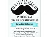 Moustache Baby Shower Invitations A Little Man Aqua Blue Mustache Baby Shower 4 5×6 25