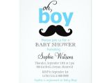 Moustache Baby Shower Invitations Blue It S A Boy Mustache Baby Shower Invitations