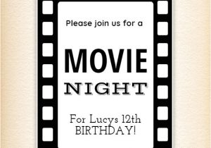 Movie Night Party Invitation Template Free Movie Night Invitation Template Free Greetings island