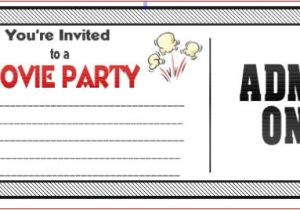 Movie Party Invitations Free Printable Amazing Movie Birthday Party Invitations to Inspire You