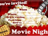 Movie Party Invitations Free Printable Invitations for Sleepover Party