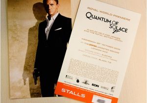 Movie Premiere Party Invitations James Bond Movies Quantum Of solace Royal World Premiere