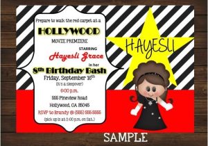 Movie Premiere Party Invitations Movie Night Birthday Invitation Hollywood Premiere Birthday