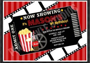 Movie Premiere Party Invitations Movie Ticket Personalized Party Invitation