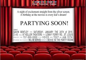 Movie theater Birthday Party Invitations Movie theater Birthday Party Invitations for A Night at the