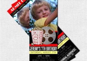 Movie theater Birthday Party Invitations Movie Ticket Invitations theater Birthday Party by nowanorris