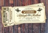 Movie theater Wedding Invitations Art Decovintage Retro Save the Date Ticket Announcement