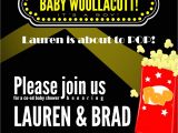 Movie themed Baby Shower Invitations event Confetti Party Time Movie themed Baby Shower