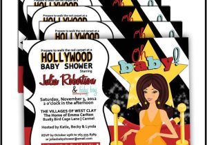 Movie themed Baby Shower Invitations Hollywood Baby Shower Invitations Hollywood Baby