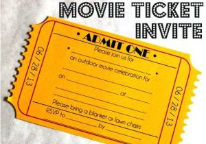 Movie Ticket Wedding Invitation Template Free Free Printable Movie Ticket Invite Video Tutorial On