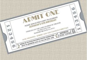 Movie Ticket Wedding Invitation Template Printable Movie Ticket Party Invitation Shop social