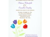 Multi Color Wedding Invitations Tulip Multi Color Rainbow Wedding Invitation Zazzle Com