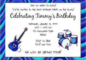 Music themed Birthday Party Invitations Free Printable Music themed Birthday Party Invitations