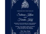 Muslim Wedding Invitation Template Midnight Blue islamic Muslim Wedding Invitation Zazzle Com