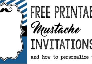 Mustache Birthday Invitations Printable Mustache Party Baby Shower or Birthday Invite Paper