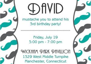 Mustache Birthday Invitations Printable Printable Mustache Birthday Party Invitation