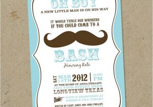 Mustache Invitations for Baby Shower Mustache Bash Baby Shower Invitations Digital U Print