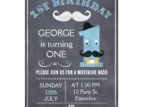 Mustache Invitations for First Birthday Boys Chalkboard Mustache 1st Birthday Invitation