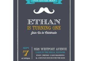 Mustache Invitations for First Birthday Little Man Mustache 1st Birthday Party Invitations