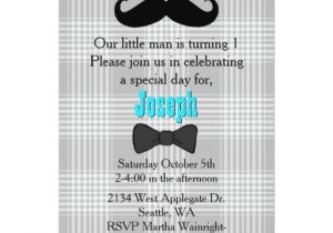 Mustache Invitations for First Birthday Little Man Mustache First Birthday Invitation