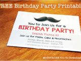 Mustache Party Invitation Template Free 7 Best Of Mustache Party Invitations Printable Free