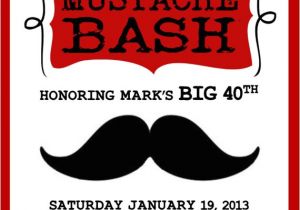 Mustache Party Invitation Template Free Red Mustache Bash Invitation Template 4×6