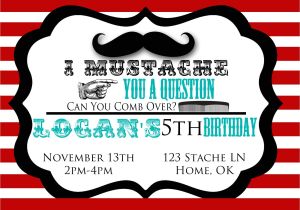Mustache Party Invitation Template Moustache Party Invitations Mickey Mouse Invitations