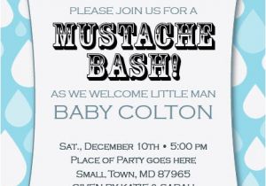 Mustache themed Baby Shower Invitations Little Man Mustache Bash Printable 1st Birthday Party Baby