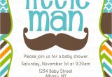 Mustache themed Baby Shower Invitations Mustache Baby Shower Invitation