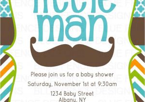 Mustache themed Baby Shower Invitations Mustache Baby Shower Invitation