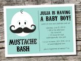 Mustache themed Baby Shower Invitations Mustache Baby Shower Invitation Templates