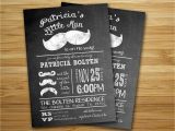 Mustache themed Baby Shower Invitations Mustache Baby Shower Invitations