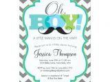 Mustache themed Baby Shower Invitations Oh Boy Mustache Baby Shower Invitation