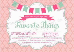 My Favorite Things Party Invitation Favorite Things Party Invitation Custom Printable