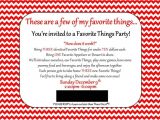 My Favorite Things Party Invitation Land Of Collins My Favorite Things Party Invitation