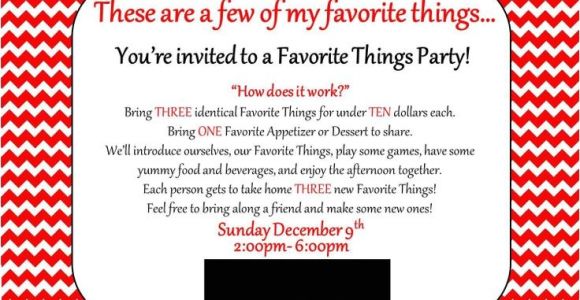 My Favorite Things Party Invitation Land Of Collins My Favorite Things Party Invitation