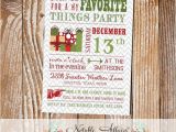 My Favorite Things Party Invitation Modern My Favorite Things Party Invitation On Gray Chevron