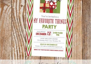 My Favorite Things Party Invitation Side Chevron My Favorite Things Party Invitation Dark Red