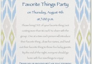 My Favorite Things Party Invitation Wording Favorite Things Party Invitation Wording