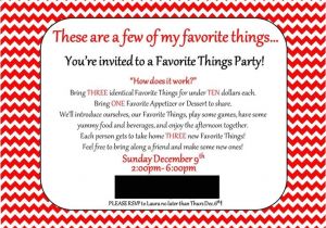 My Favorite Things Party Invitation Wording Land Of Collins My Favorite Things Party Invitation