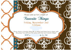 My Favorite Things Party Invitation Wording Real Livin with Hsb Favorite Things Party
