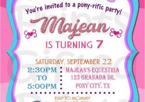 My Little Pony Birthday Invitation Template Birthday Invitation My Little Pony theme