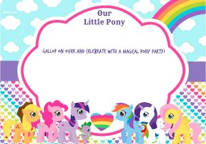 My Little Pony Birthday Invitation Template Free Printable My Little Pony Birthday Invitation Template