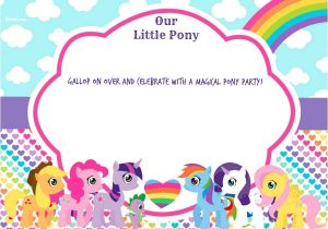 My Little Pony Printable Birthday Invitations Updated Free Printable My Little Pony Birthday