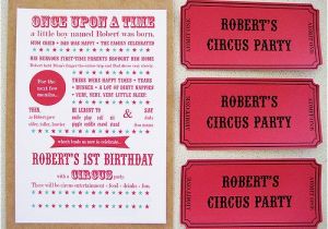 My son First Birthday Invitation Circus Invitations for My son 39 S First Birthday Flickr