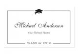 Name Cards for Graduation Invitations Graduation Name Card Elegant Classic Insert Card Double