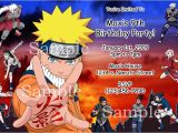 Naruto Birthday Invitation Impressive Naruto Birthday Invitation 1 Image Invitation