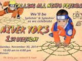 Naruto Birthday Invitation Naruto Birthday Party Invitation Card Photoshop Project